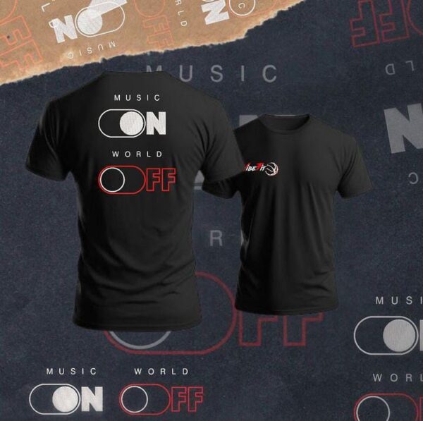Music on, World off T-shirt
