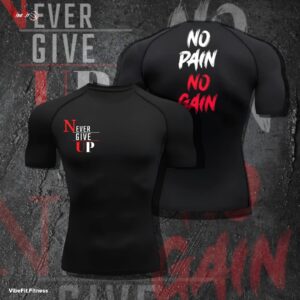 NO PAIN NO GAIN - COMPRESSION SHORT SLEEVE SHIRT